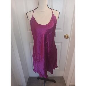 Lilac + London Women's  Chemise/Nightgown Purple Size Large Shinny